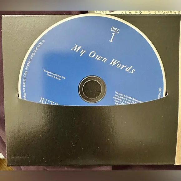 My Own Words by Ruth Bader Ginsburg Book on 9 CDs read by Linda Lavin - Picture 4 of 6